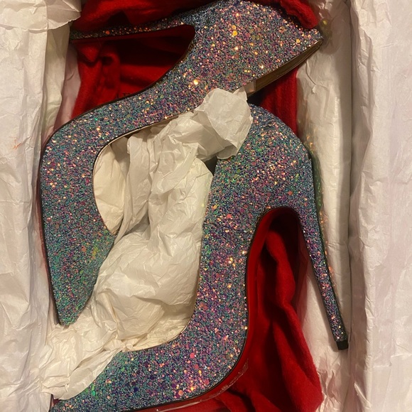 NWB 35.5 so Kate Christian Louboutin’s glitter dragonfly - Picture 11 of 11